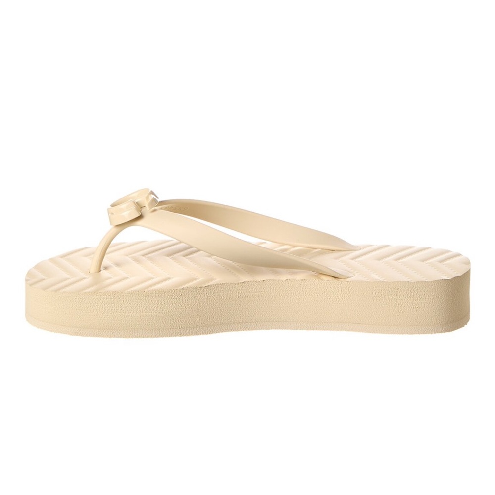 Gucci Cream Sandals with Textured Sole